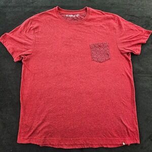 Airwalk Red Short Sleeve Cotton Blend Pocket T-Shirt Men's L